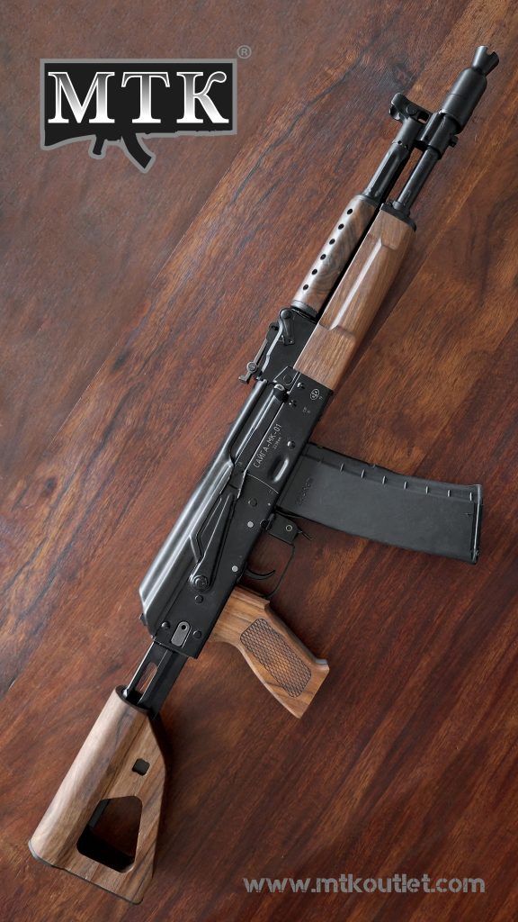 Solid Walnut M4 Buffer Tube Stock - Screw Adjustable installed on mkk102